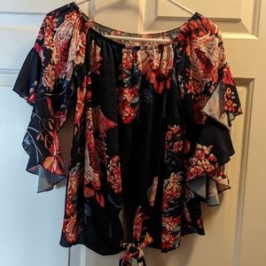 flowy floral top